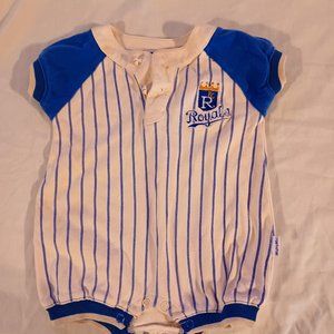 KC Royals baseball Vintage infant romper -size 12 months